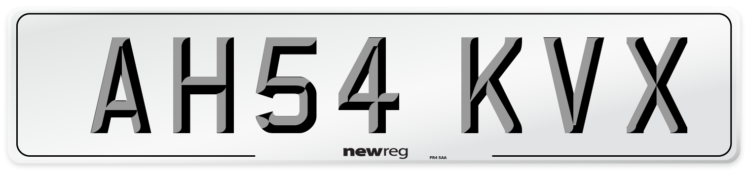 AH54 KVX Number Plate from New Reg